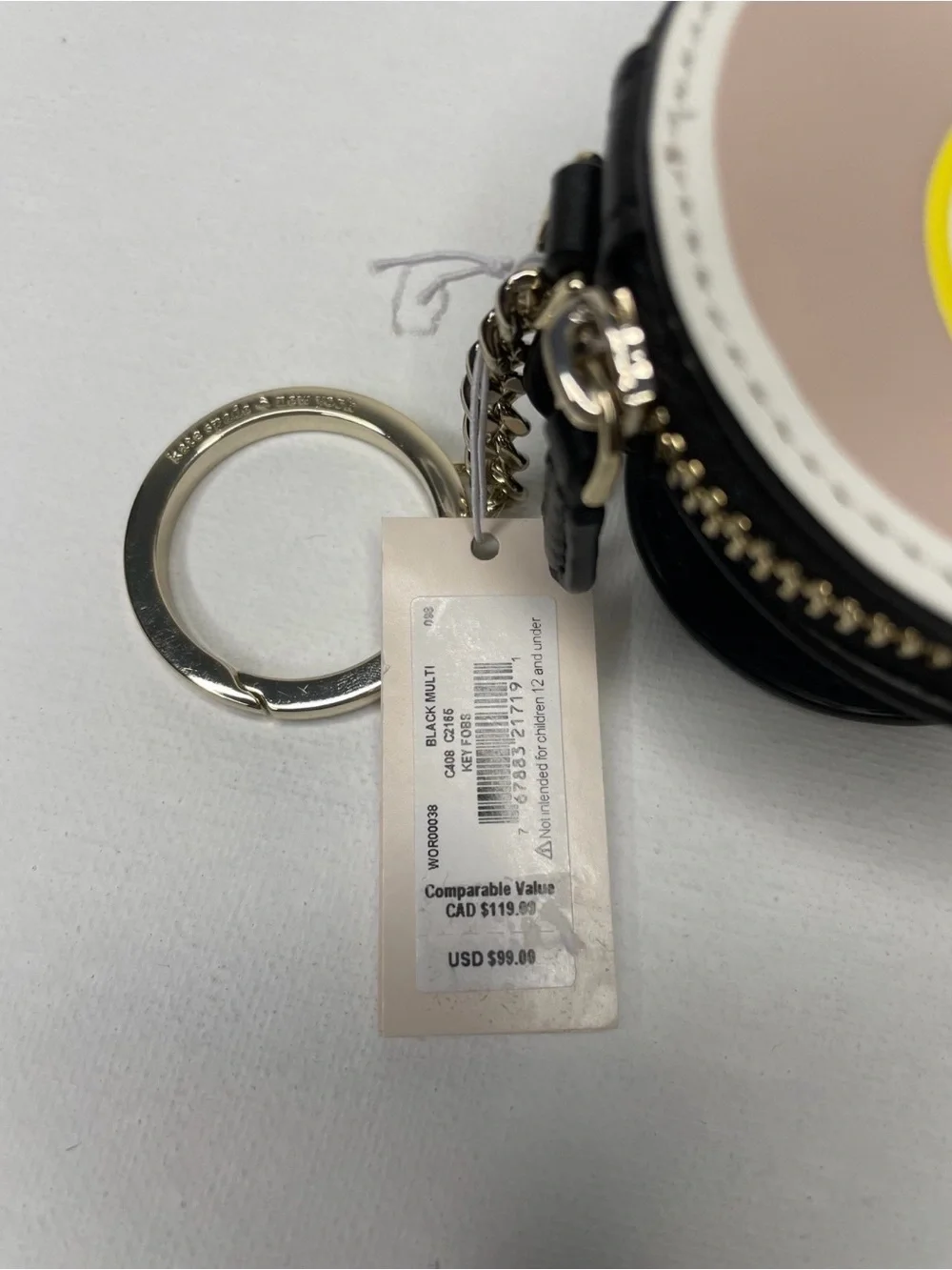 Kate spade Alice teacup coin purse keychain & dustbag NWT